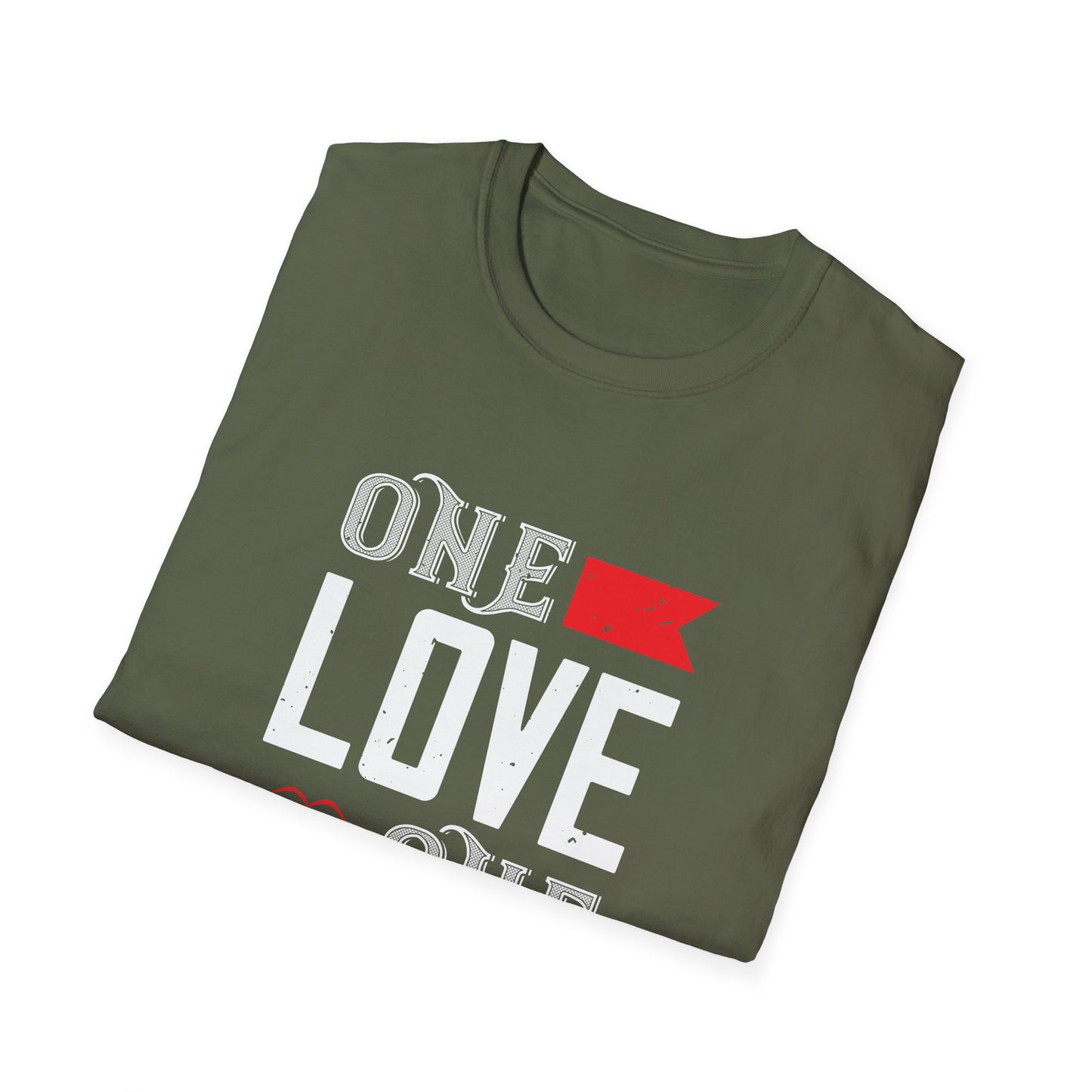 Valentine's Day Unisex T-Shirt - One Love One Heart Design