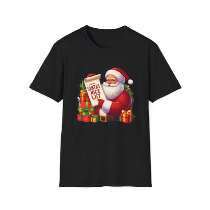 Christmas Unisex T-Shirt - Santa's Nice List Design