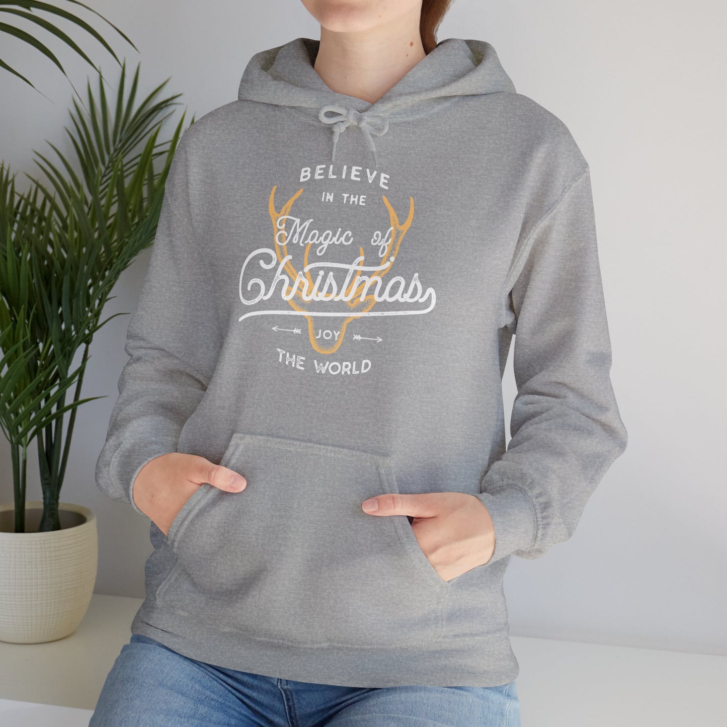 Christmas Unisex Hooded Sweatshirt - Believe In The Magic Of Christmas Design