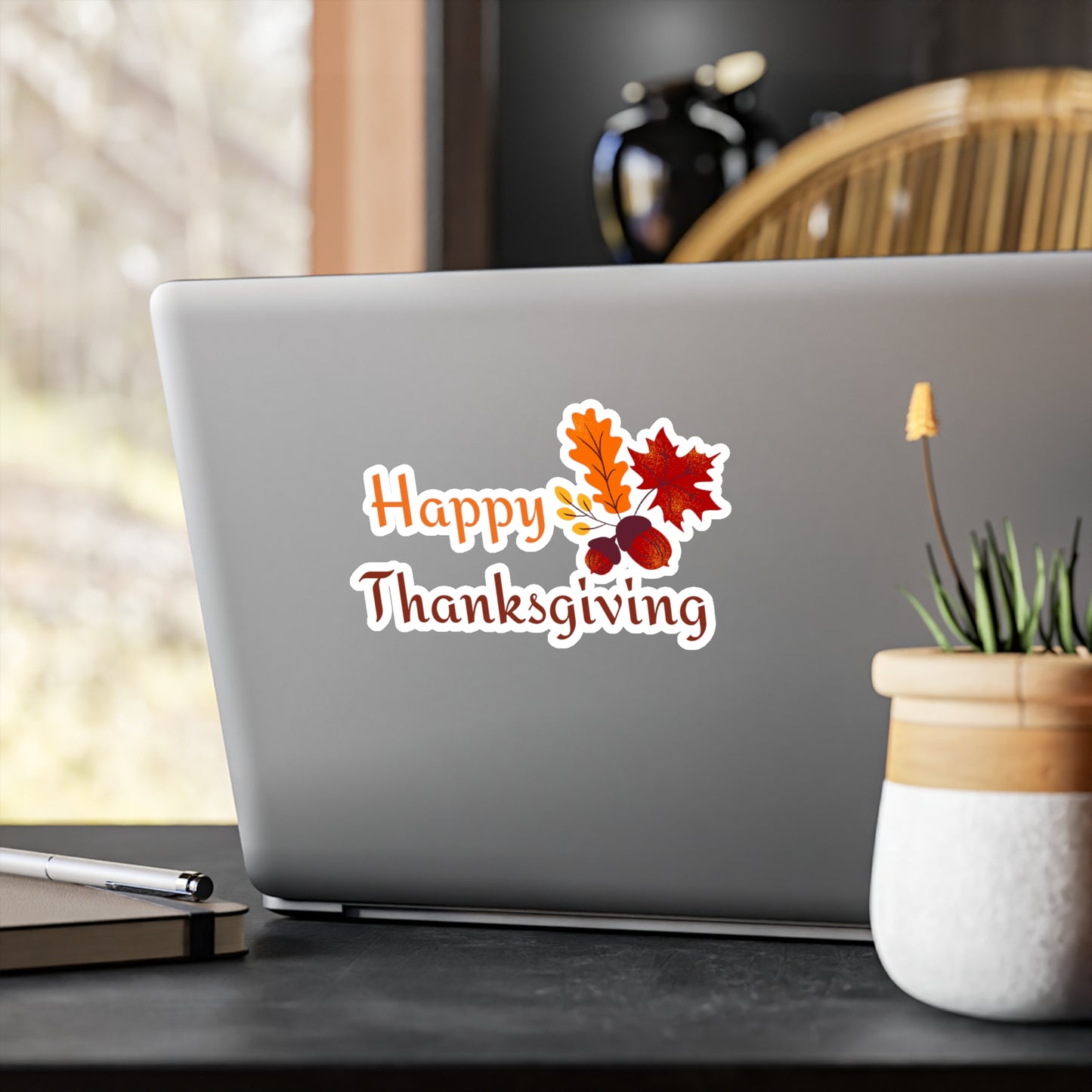 Happy Thanksgiving Acorn Sticker