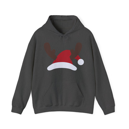 Christmas Unisex Hooded Sweatshirt - Santa's Hat Design