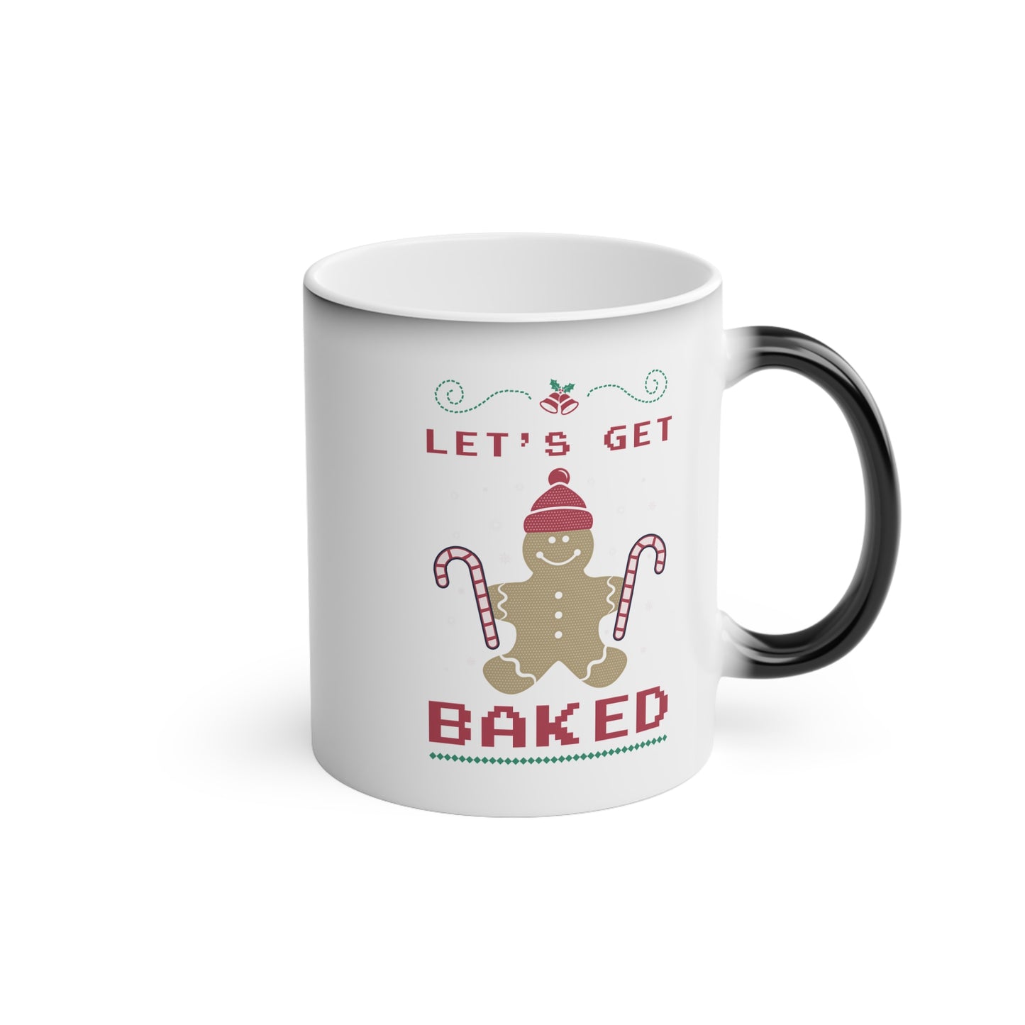 Christmas Color Changing Mug - Let's Get Baked Design