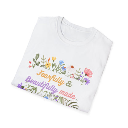 Christian Unisex T-Shirt - Fearfully and Beautifully Made Design