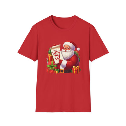 Christmas Unisex T-Shirt - Santa's Nice List Design