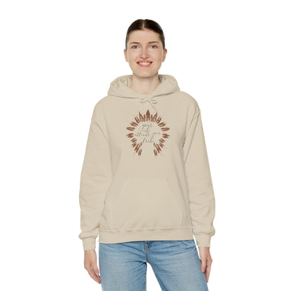 Motivational Unisex Hooded Sweatshirt - Your Vibe Attracts Your Tribe Design