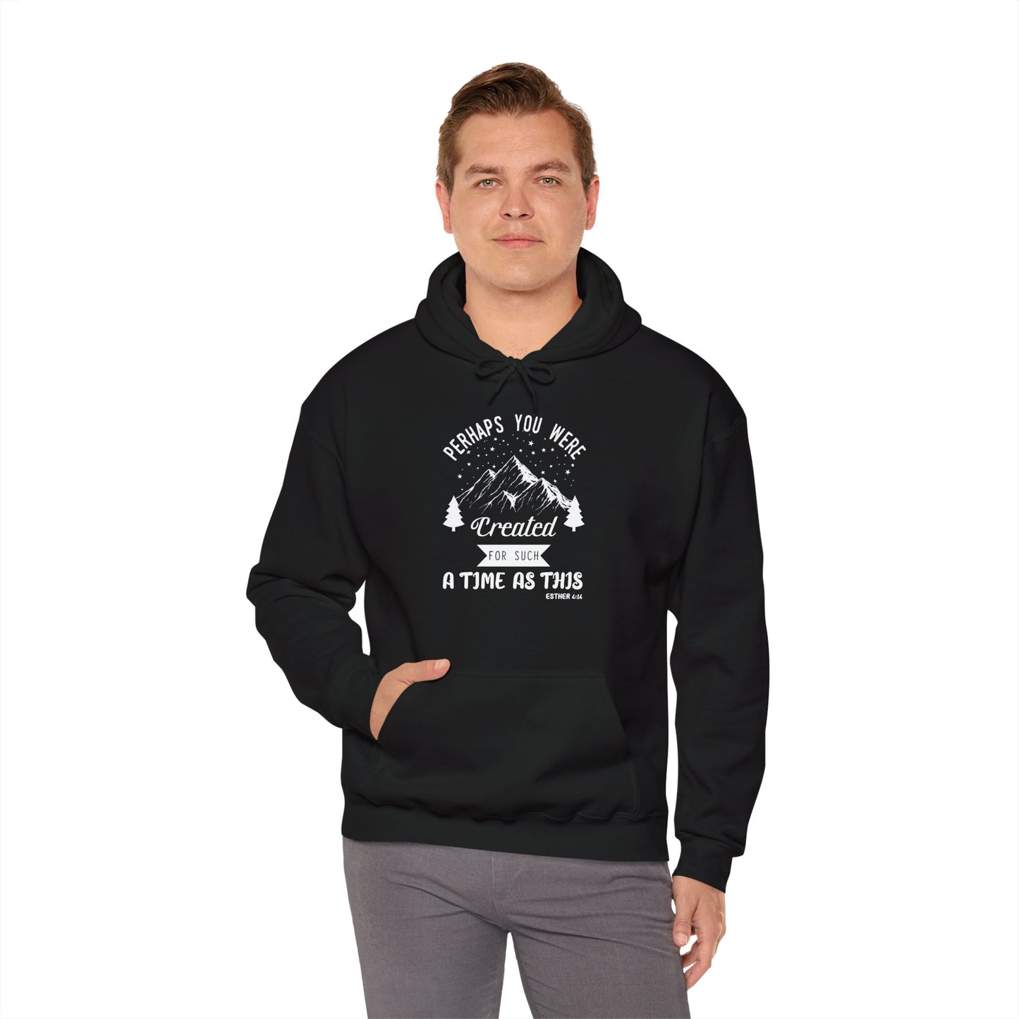 Christian Unisex Hooded Sweatshirt - Perhaps You Were Created Design