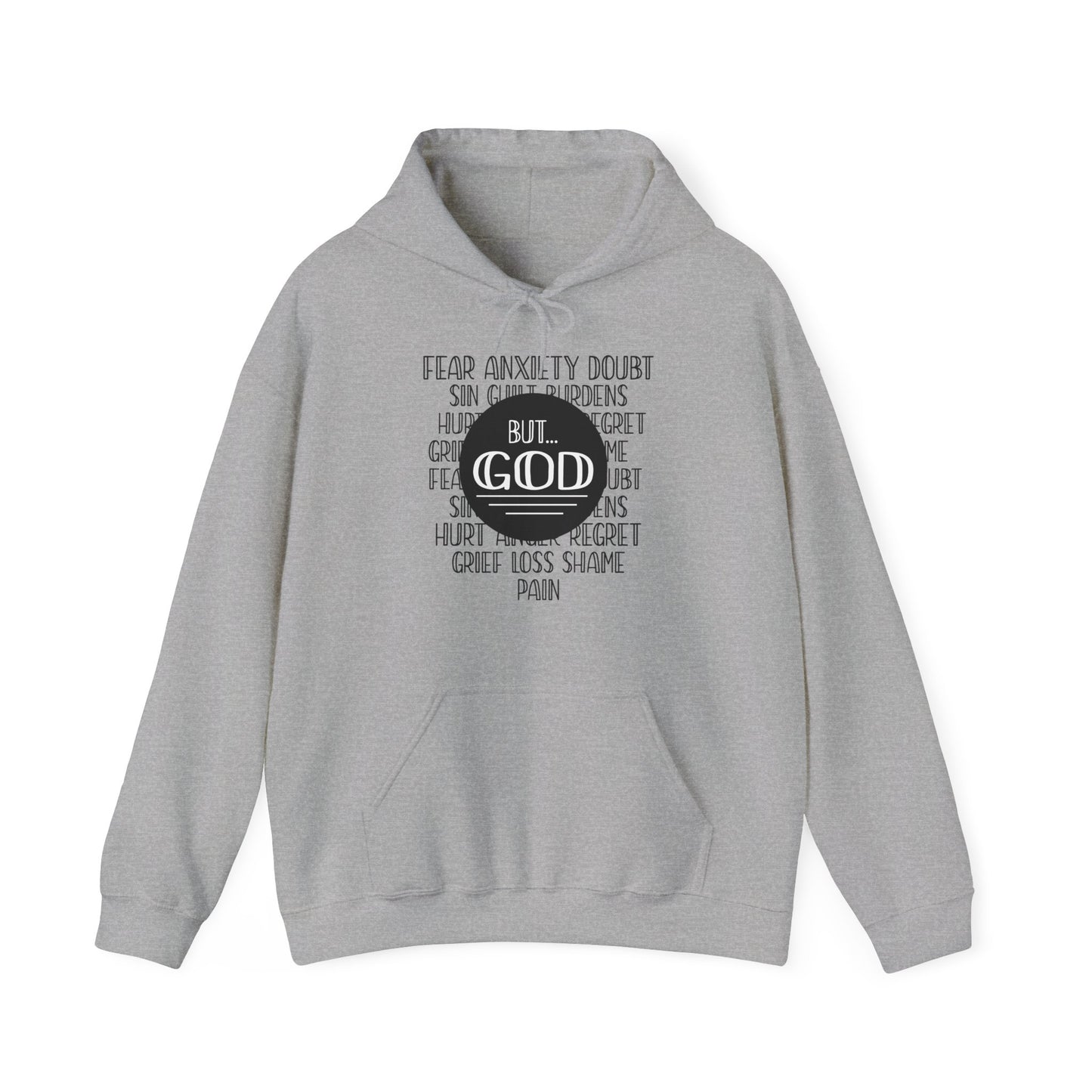 Christian Unisex Hooded Sweatshirt - God Trumps Negative Emotions Design