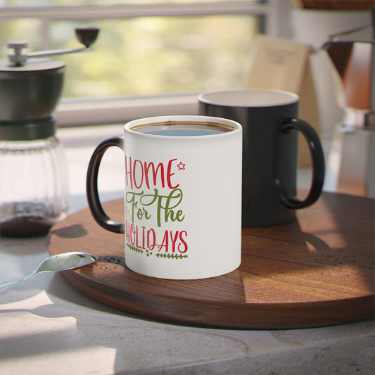 Christmas Color Changing Mug - Home For The Holidays Design