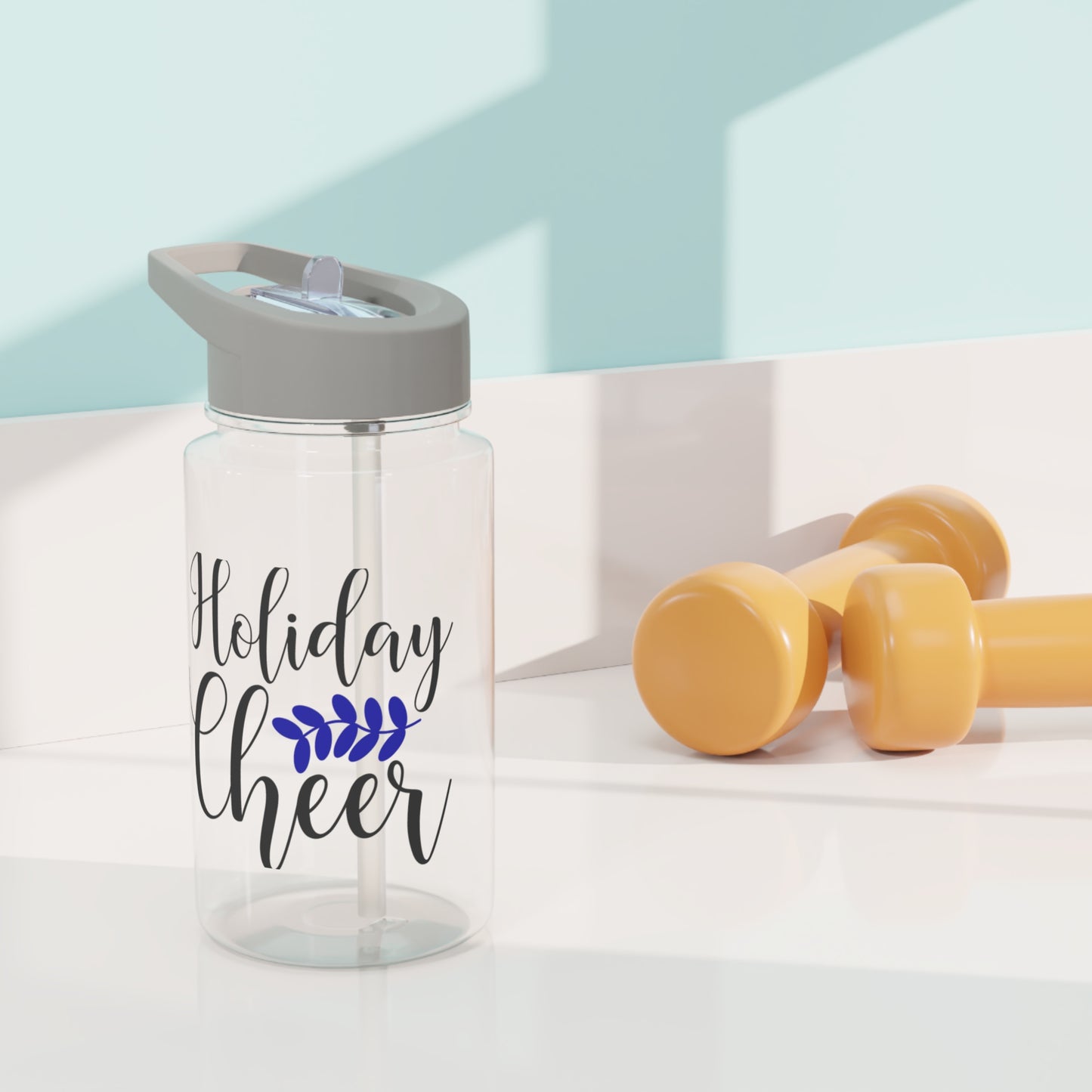 Tritan Water Bottle - Festive Holiday Cheer Design