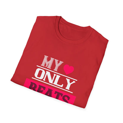 Valentine's Day Unisex T-Shirt - My Heart Only Beats For Her Design