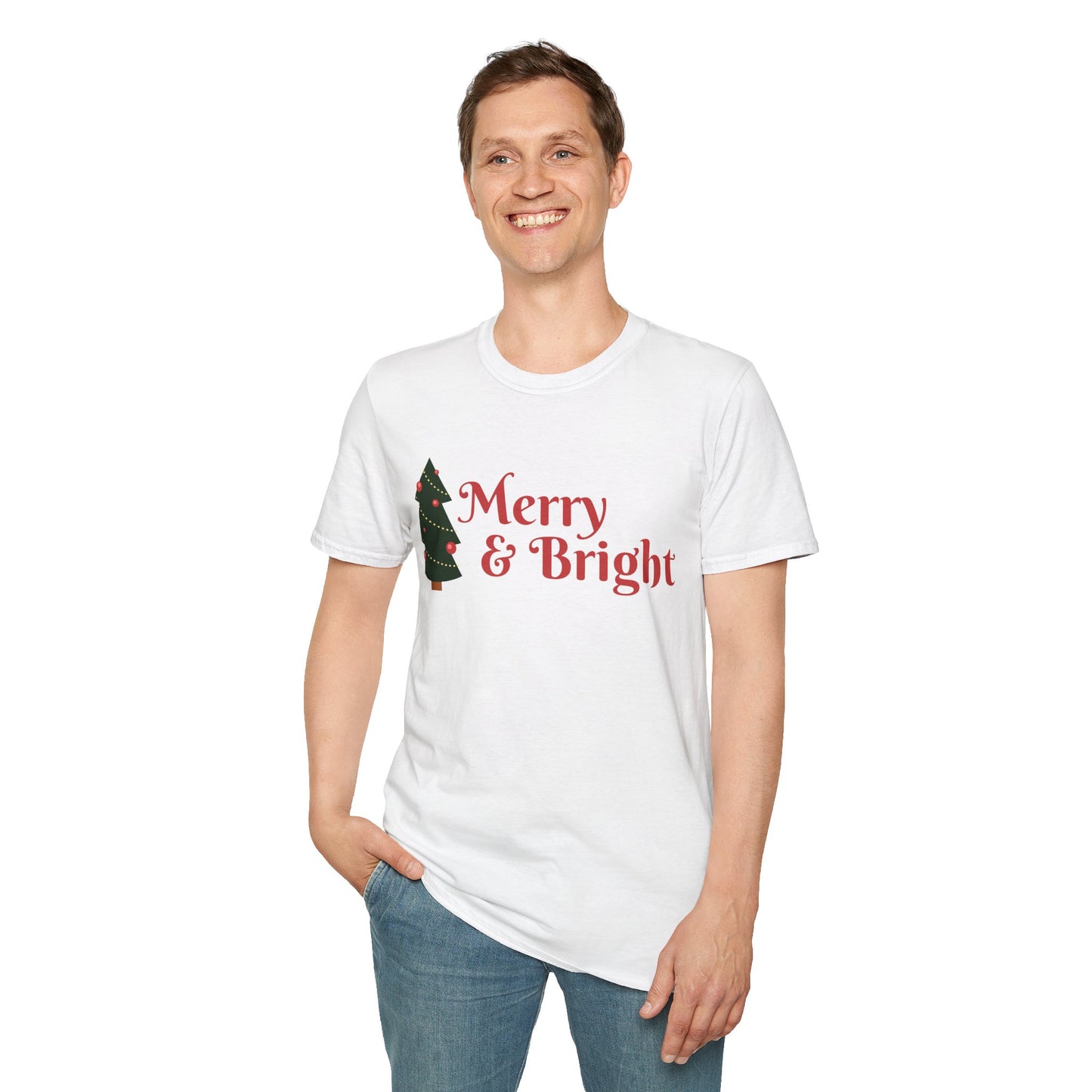 Christmas Unisex T-Shirt - Merry and Bright Design