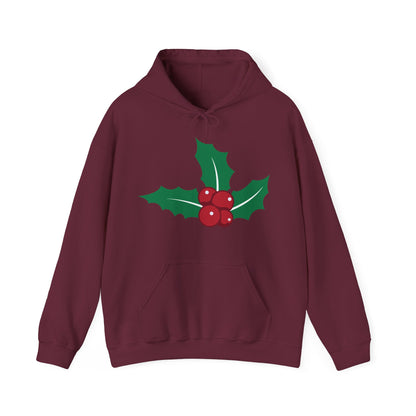 Christmas Unisex Hooded Sweatshirt - Mistletoe Design