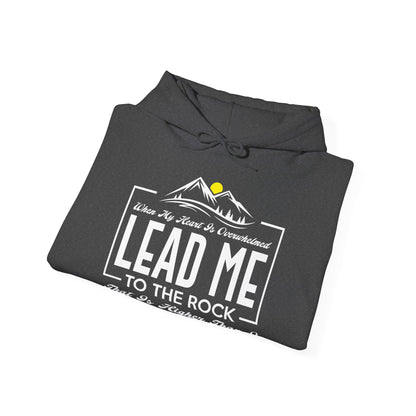 Christian Unisex Hooded Sweatshirt - Lead Me To The Rock Design