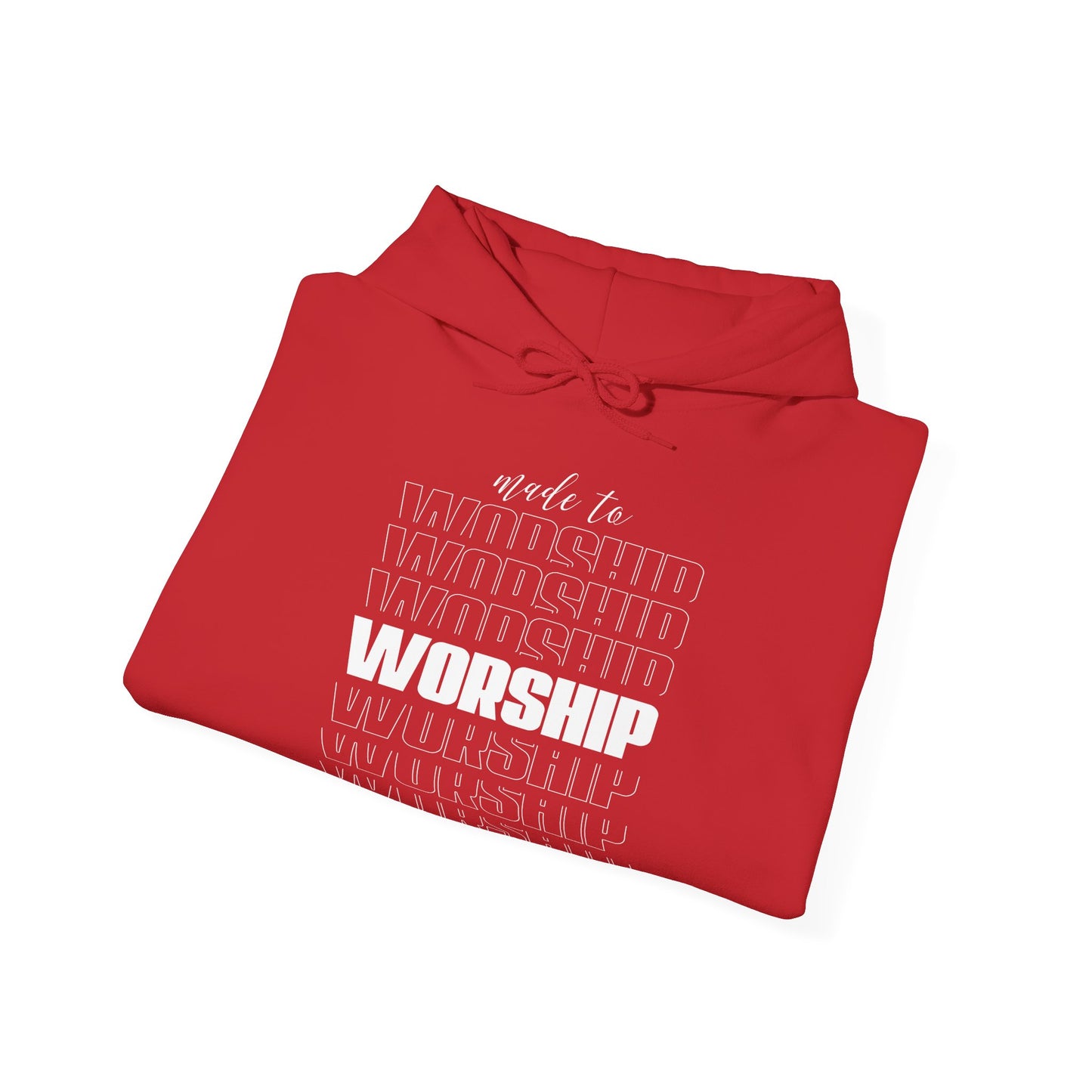 Christian Unisex Hooded Sweatshirt - Made To Worship Design