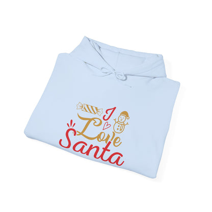 Christmas Unisex Hooded Sweatshirt - Love Santa Design