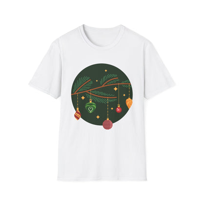 Christmas Unisex T-Shirt - Tree Ornaments Design