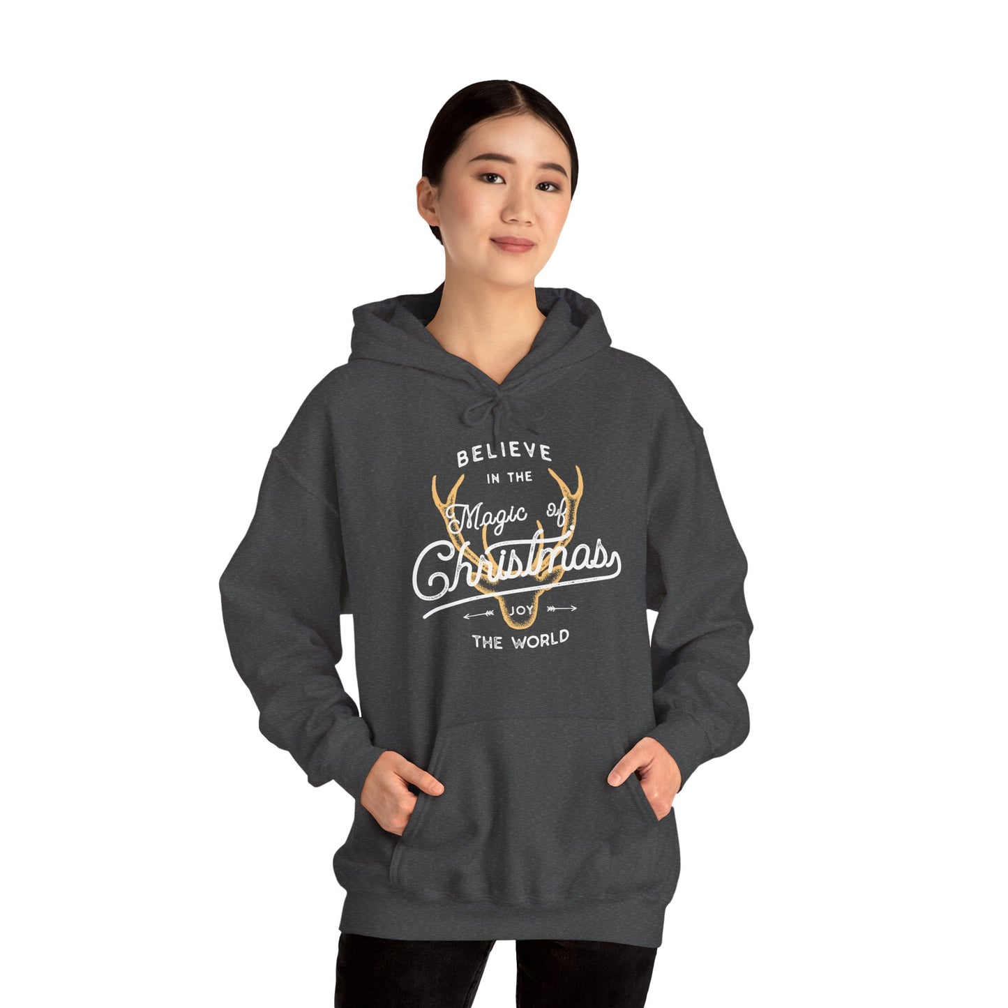 Christmas Unisex Hooded Sweatshirt - Believe In The Magic Of Christmas Design