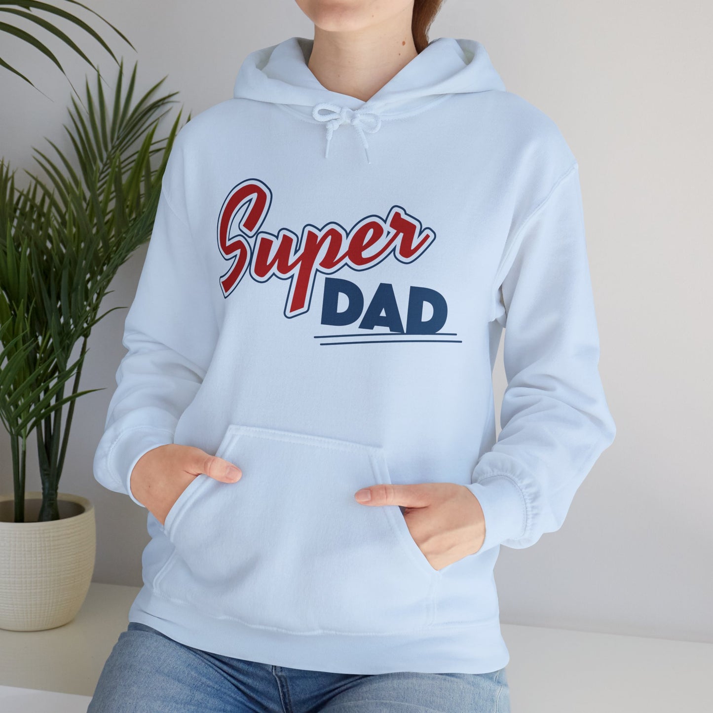 Father's Day Unisex Hooded Sweatshirt - Super Dad Design