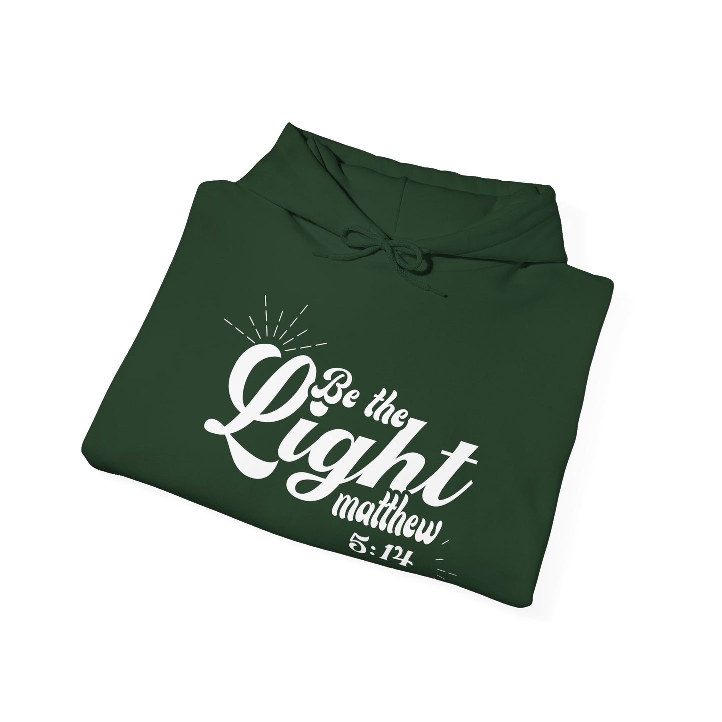 Christian Unisex Hooded Sweatshirt - Be The Light Verse Design