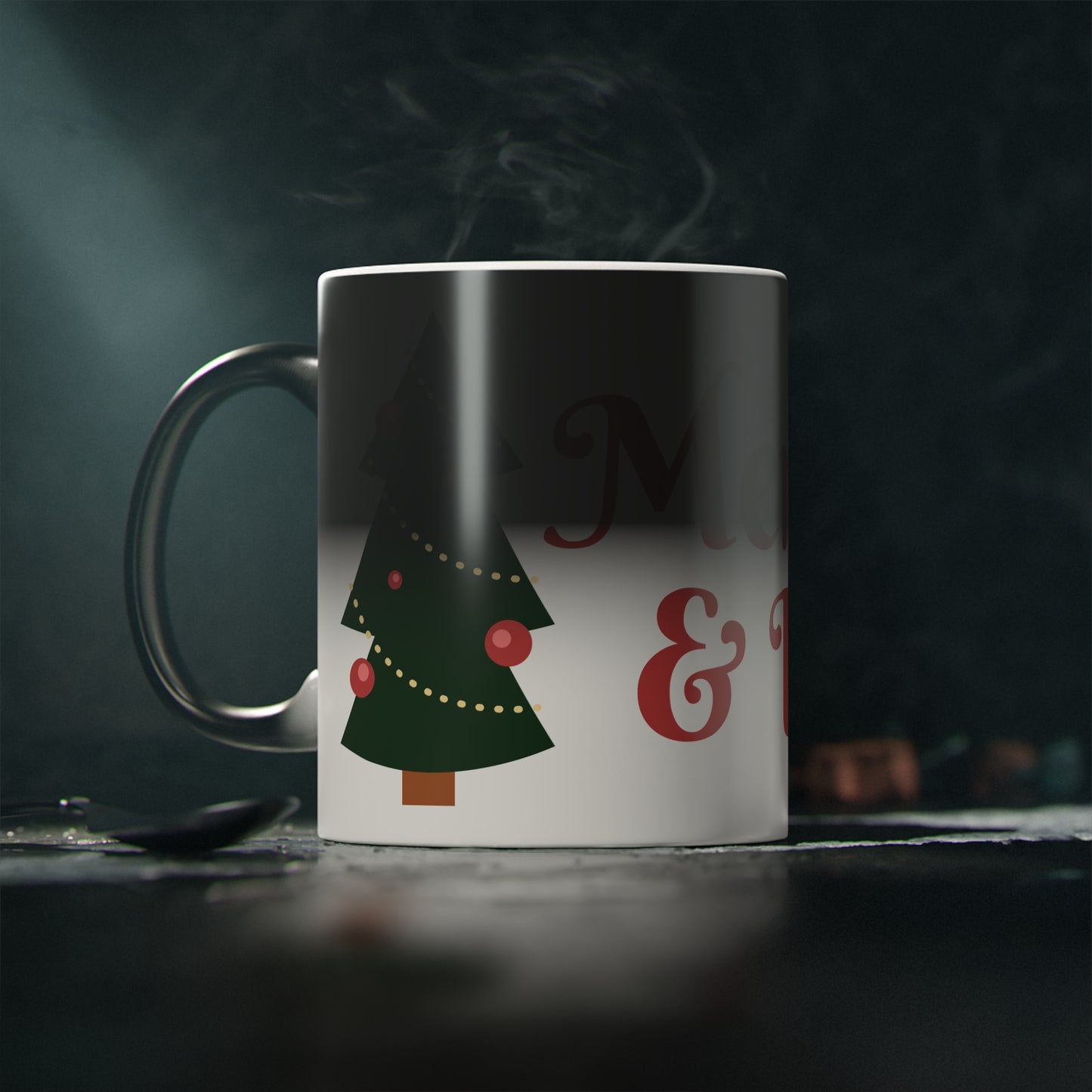 Christmas Color Changing Mug - Merry and Bright Design