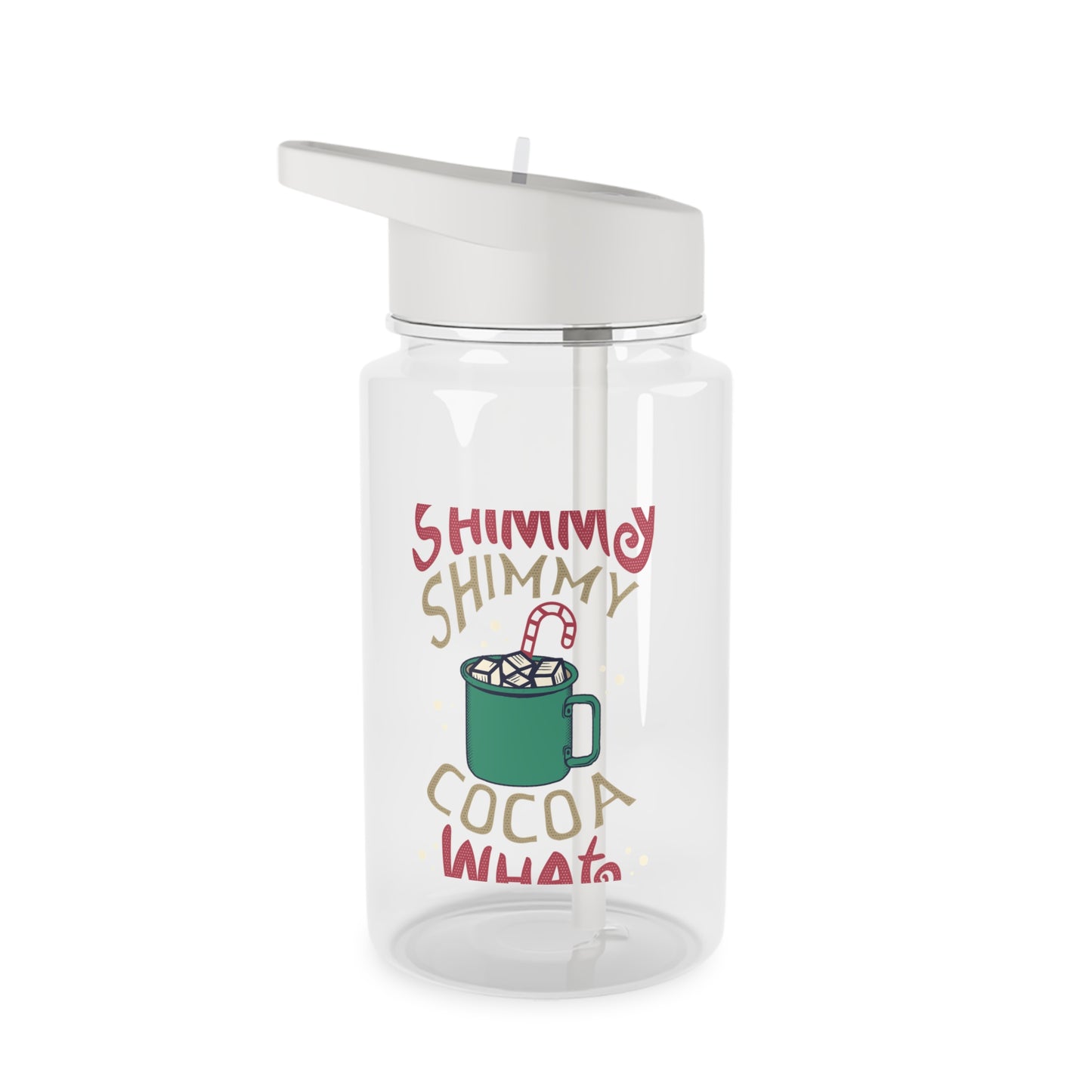 Tritan Water Bottle - Shimmy Shimmy Cocoa What Design