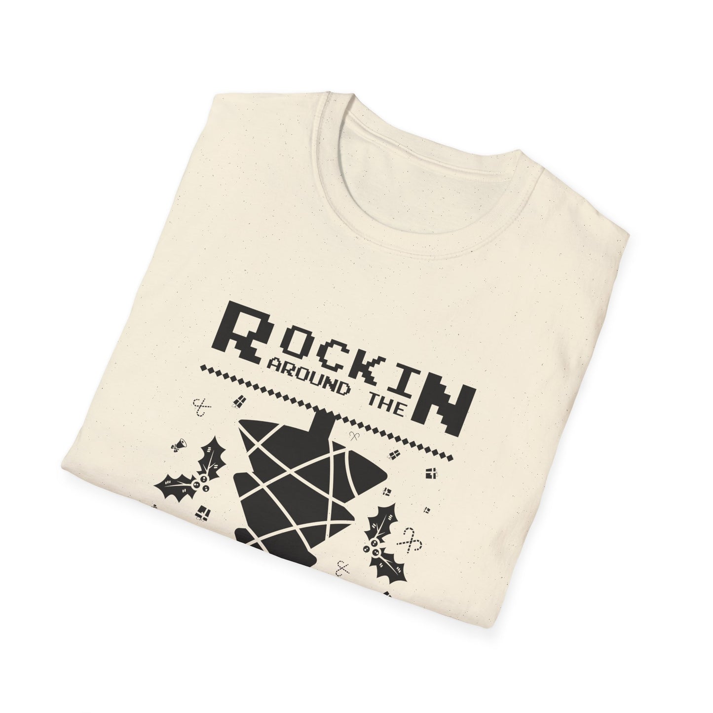 Christmas Unisex T-Shirt - Rockin Around The Upside Down Design