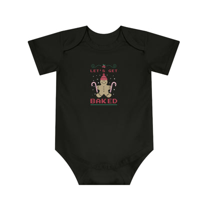 Christmas Baby Bodysuit - Let's Get Baked Design