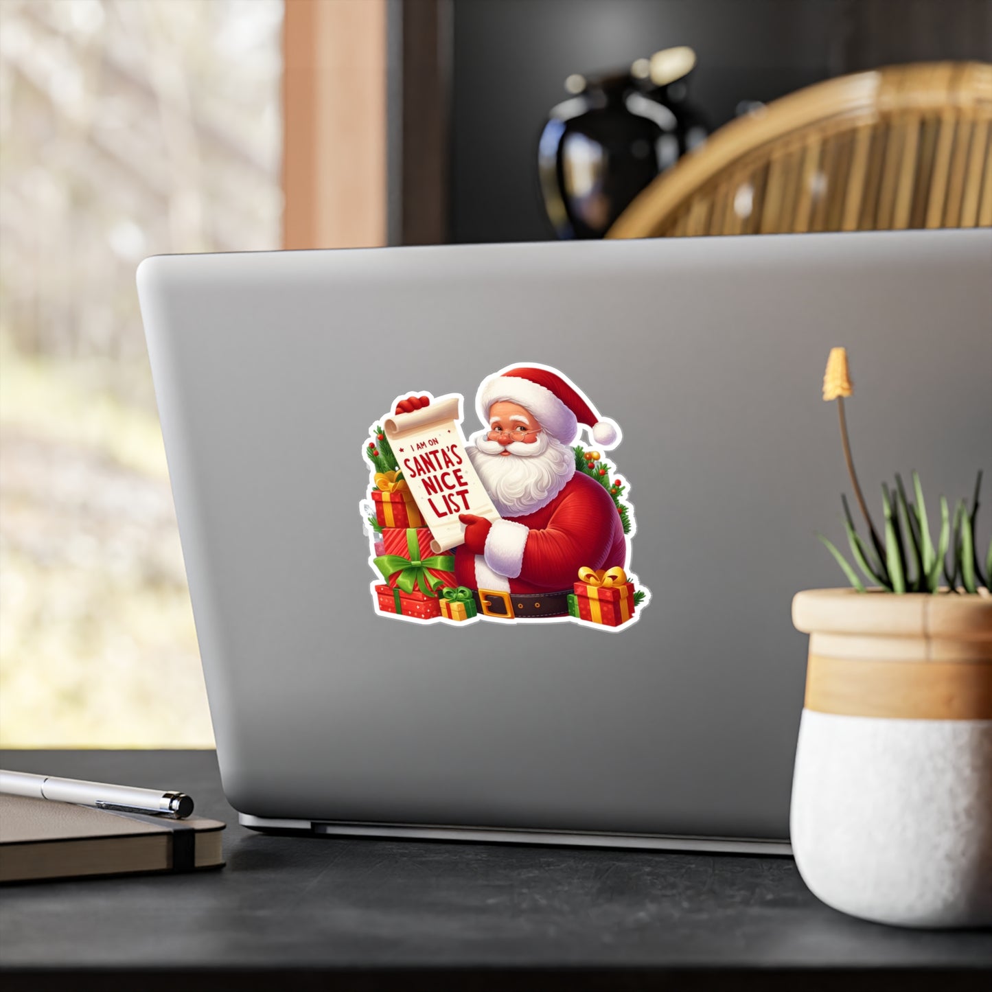 I Am On Santa's Nice List Sticker