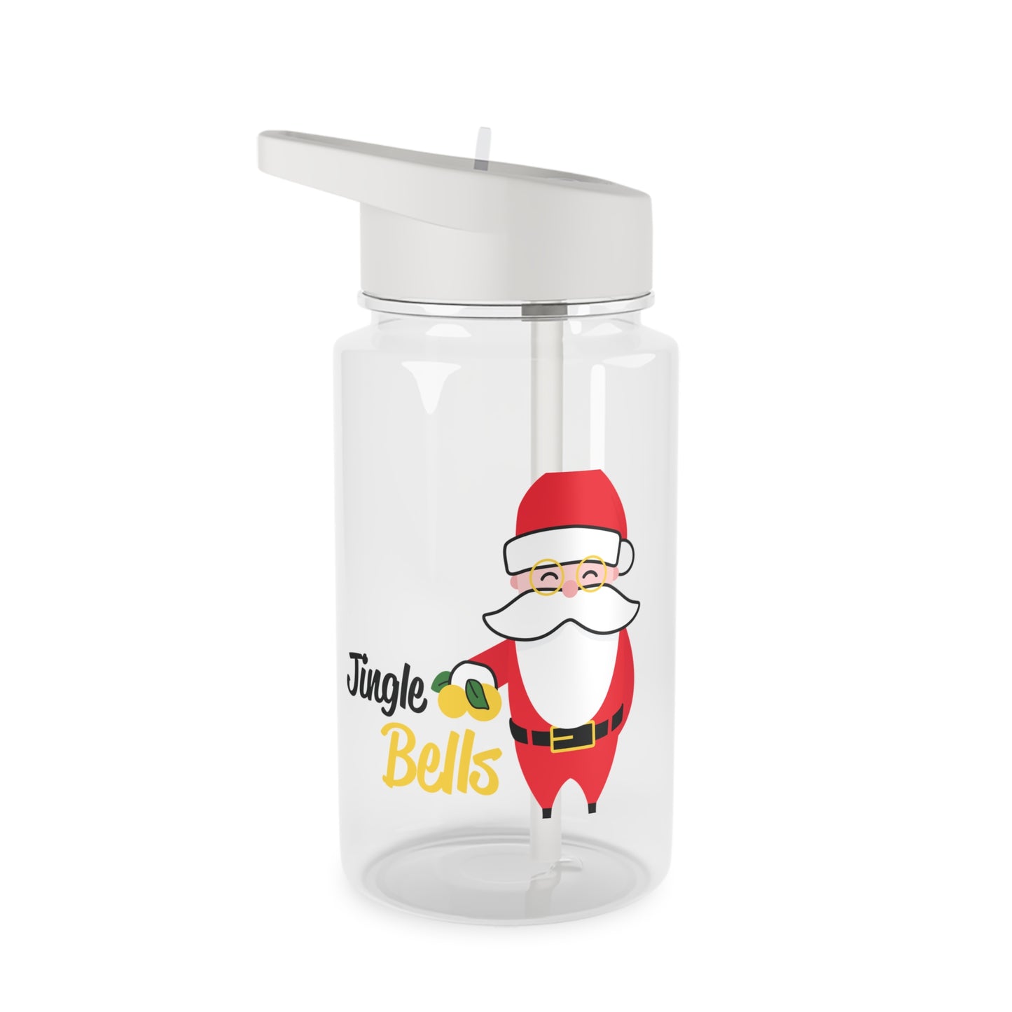 Tritan Water Bottle - Jingle Bells Santa Design