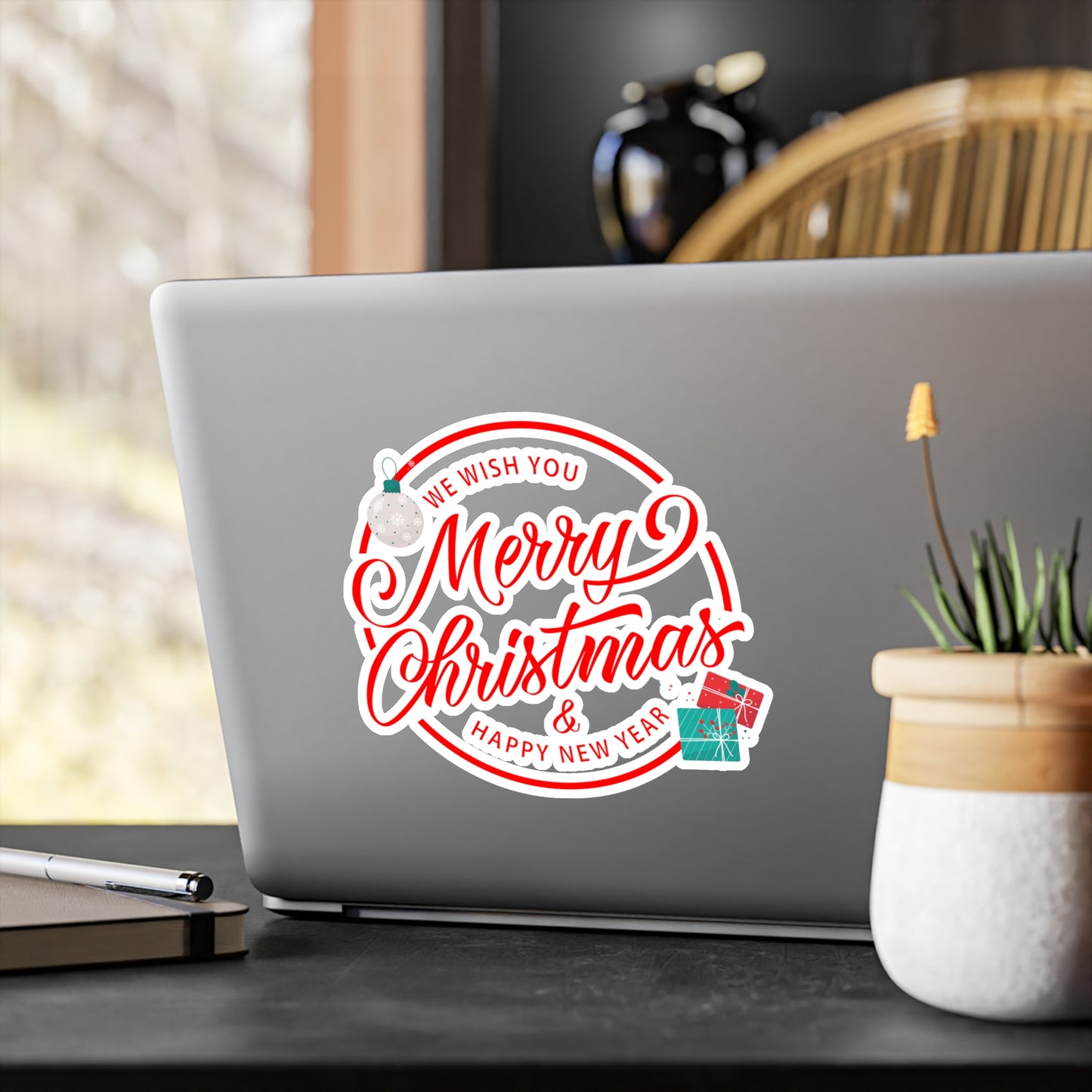 We Wish You Merry Christmas & Happy New Year Sticker