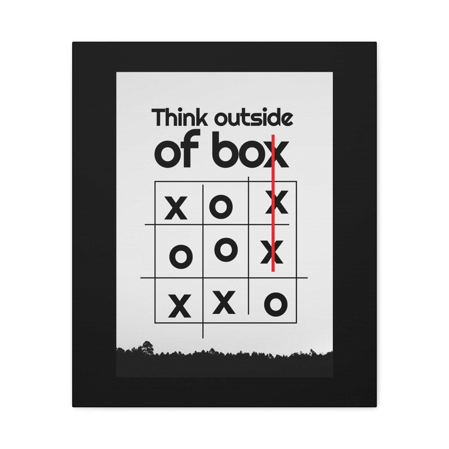 Motivational Matte Canvas, Stretched, 1.25" - Think Outside The Box Design