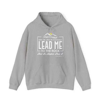 Christian Unisex Hooded Sweatshirt - Lead Me To The Rock Design