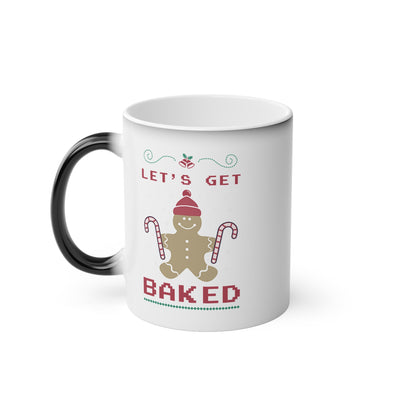 Christmas Color Changing Mug - Let's Get Baked Design