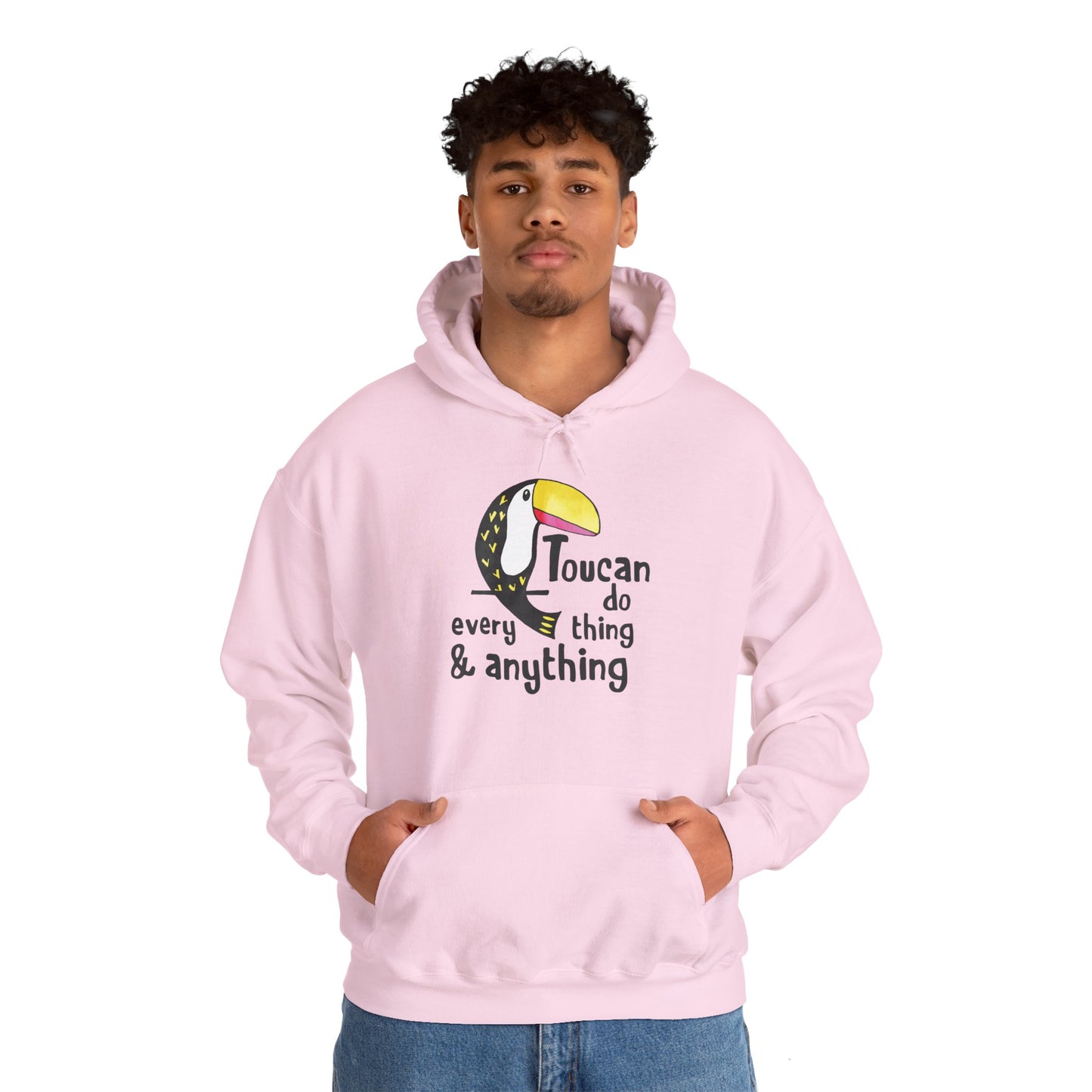 Motivational Unisex Hooded Sweatshirt - Toucan Do Everything and Anything Design