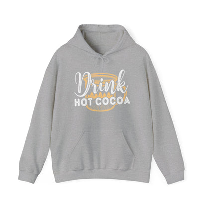 Christmas Unisex Hooded Sweatshirt - Drink Hot Cocoa Design