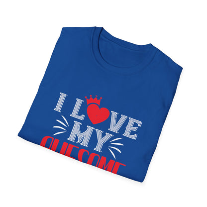 Valentine's Day Unisex T-Shirt - I Love My Awesome Husband Design