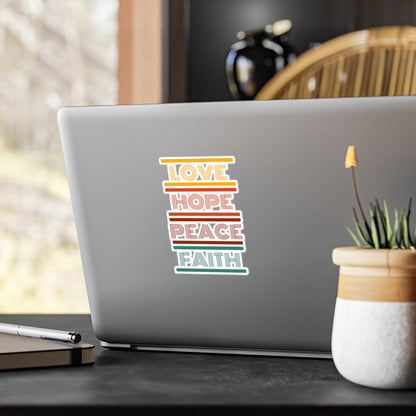 Love Hope Peace Faith Sticker
