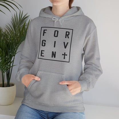 Christian Unisex Hooded Sweatshirt - Forgiven Cross Design