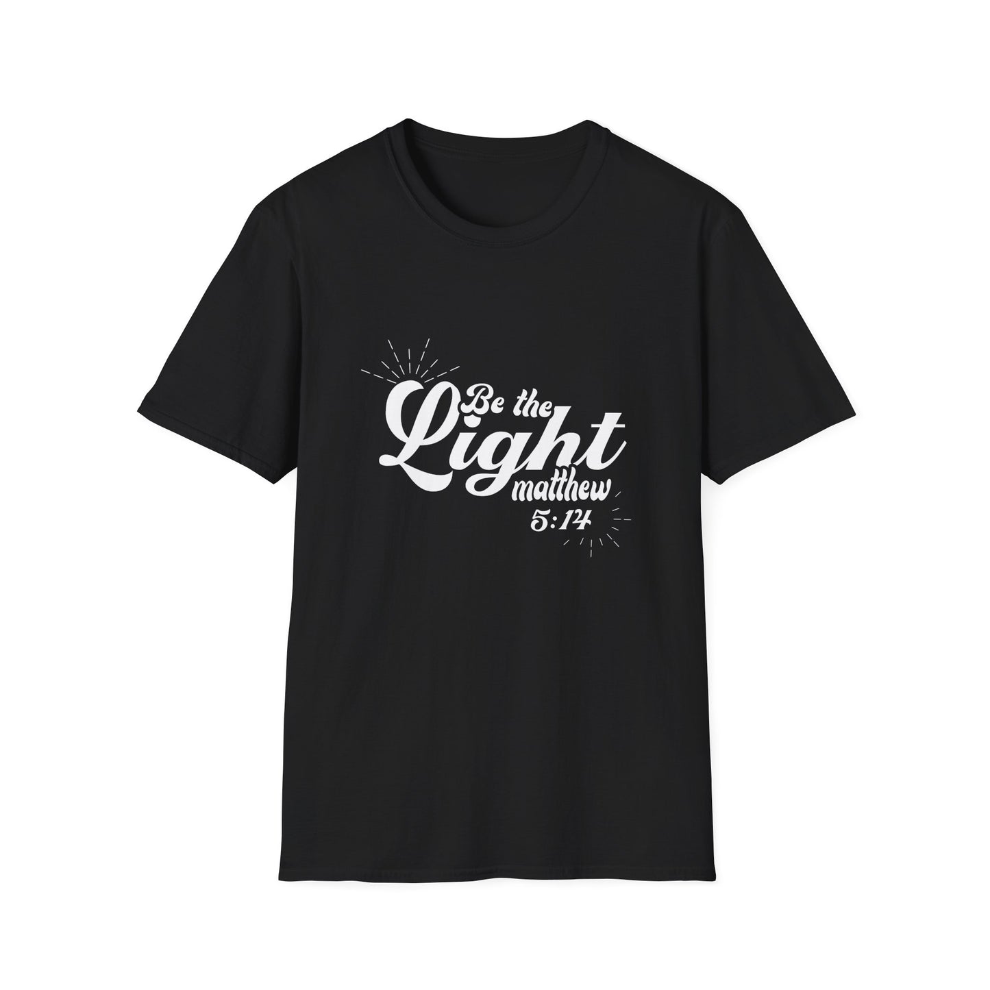 Christian Unisex T-Shirt - Be The Light Verse Design