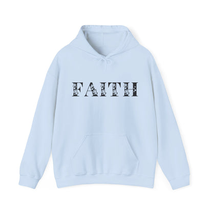 Christian Unisex Hooded Sweatshirt - Faith Black Design