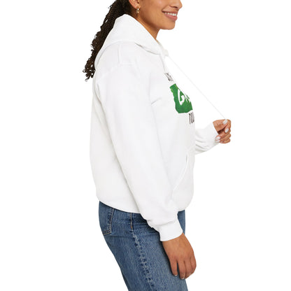 Motivational Unisex Hooded Sweatshirt - Do Something Green Today Design