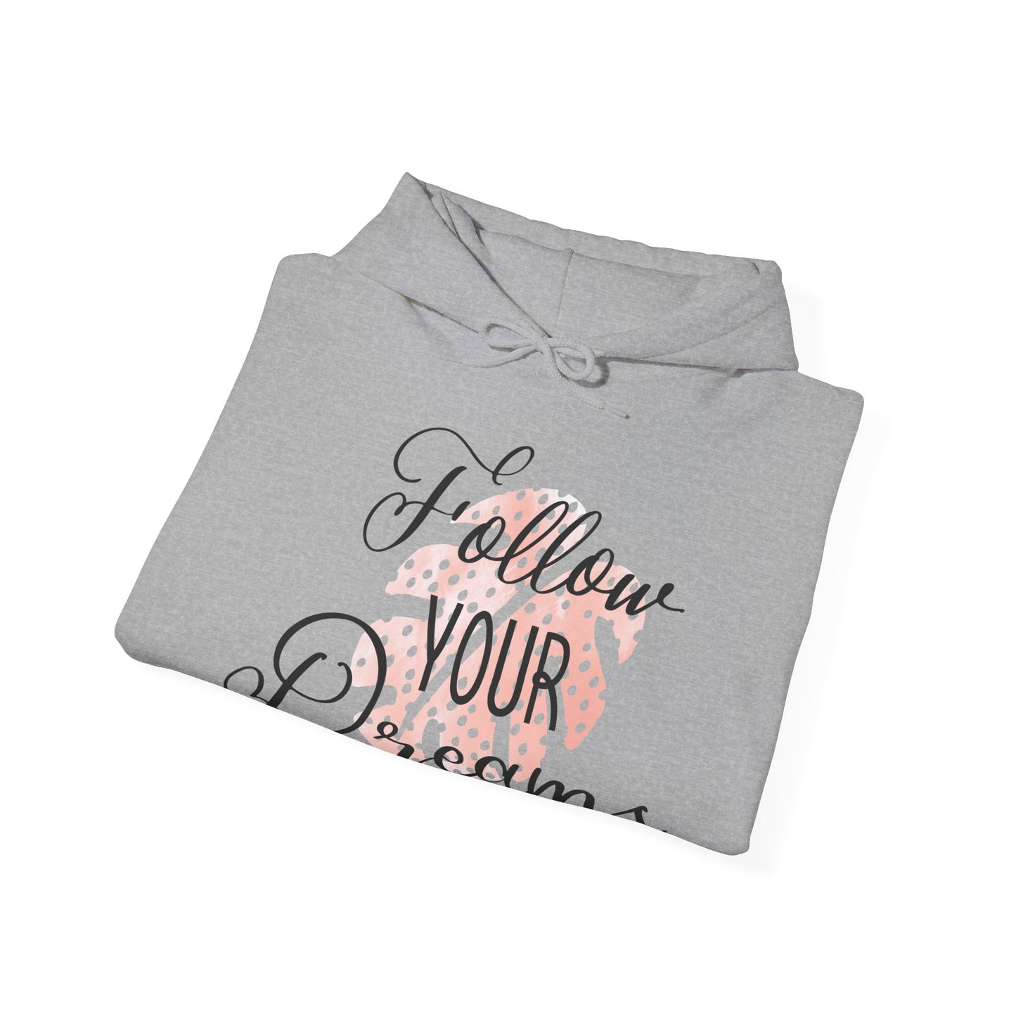 Motivational Unisex Hooded Sweatshirt - Follow Your Dreams Design