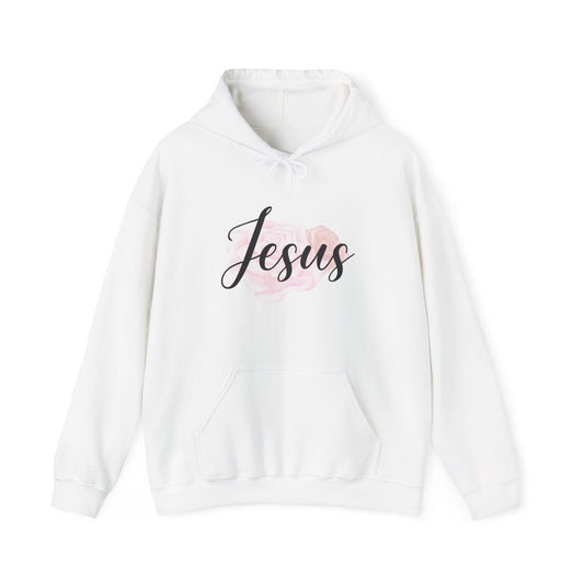 Jesus Rose Christian Hoodie - Inspirational Faith Sweatshirt for Men & Women