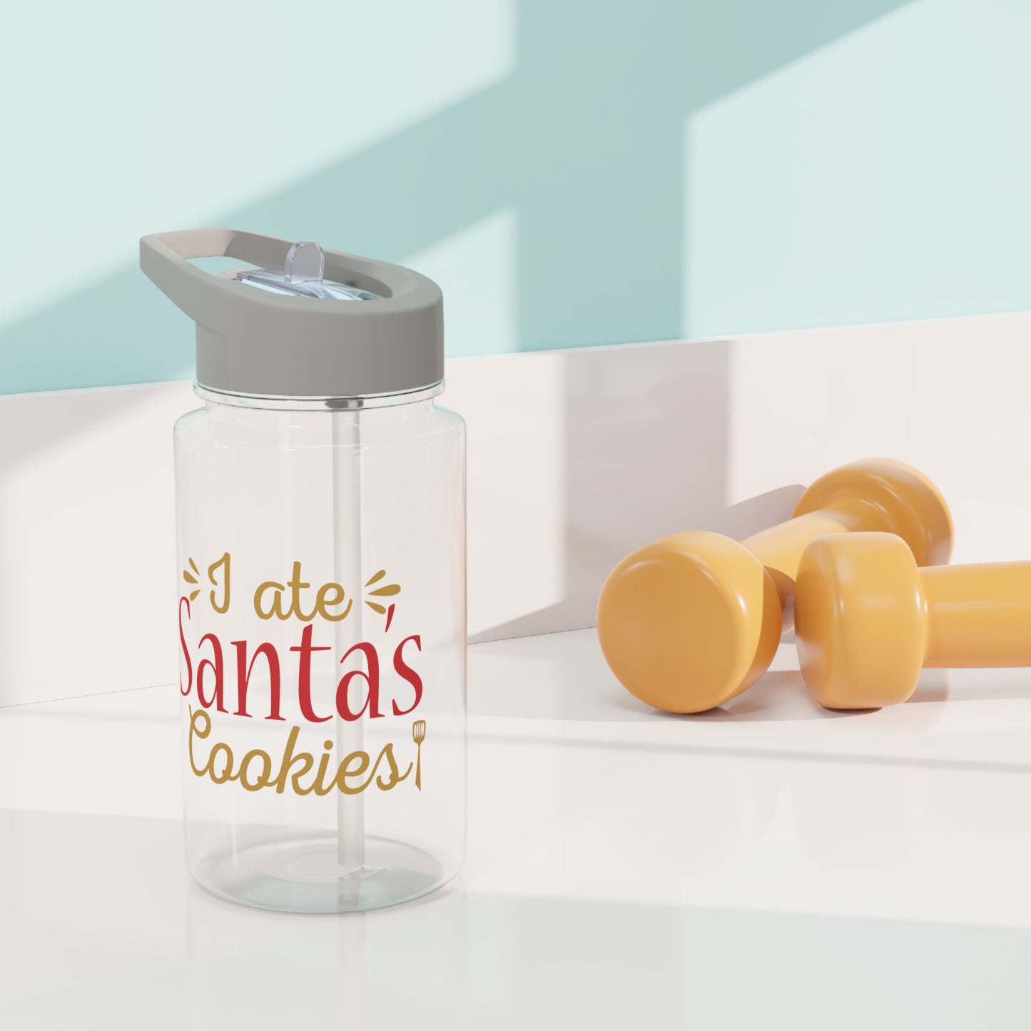 Tritan Water Bottle - I Ate Santa's Cookies Design