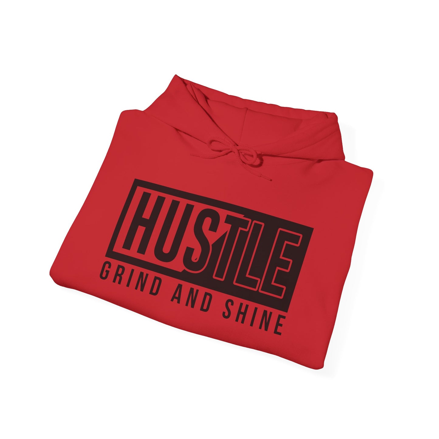 Motivational Unisex Hooded Sweatshirt - Hustle Grind and Shine Design