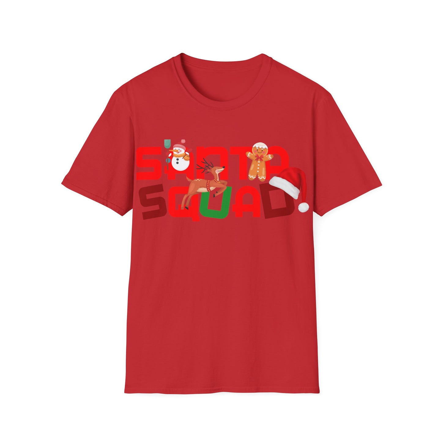 Christmas Unisex T-Shirt - Santa Squad Bold Design