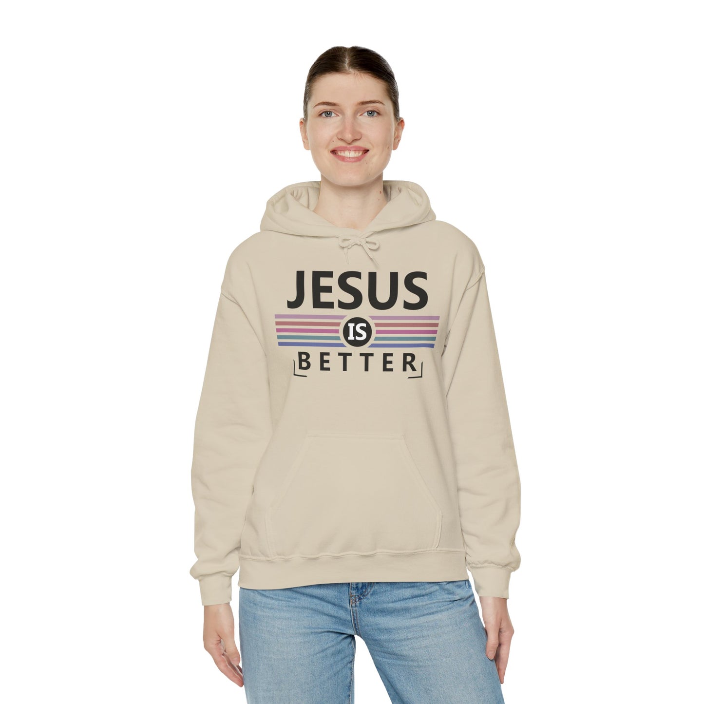 Christian Unisex Hooded Sweatshirt - Jesus Is Better Design