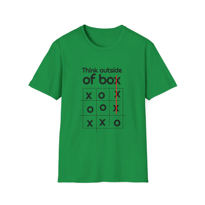 Motivational Unisex T-Shirt - Think Outside The Box Design