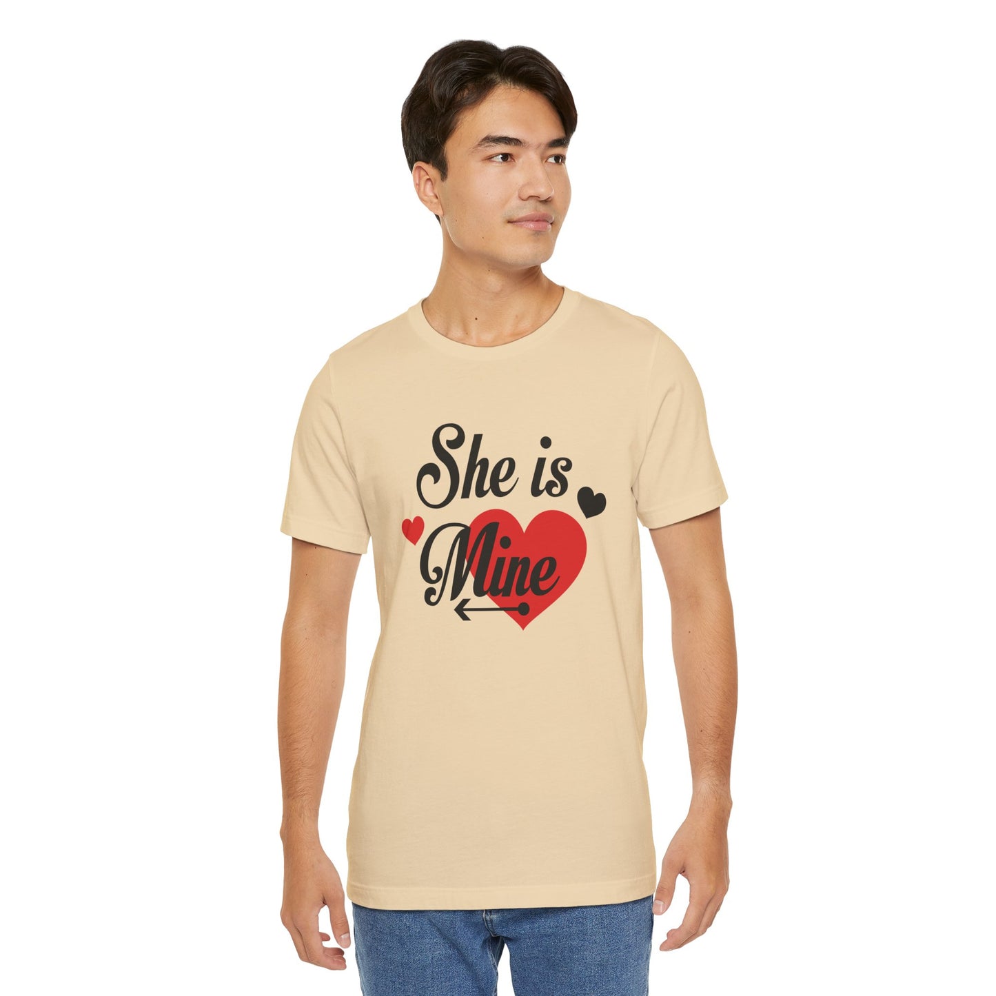 She Is Mine Valentine's Day Short Sleeve T-Shirt - Unisex - Motivational Treats