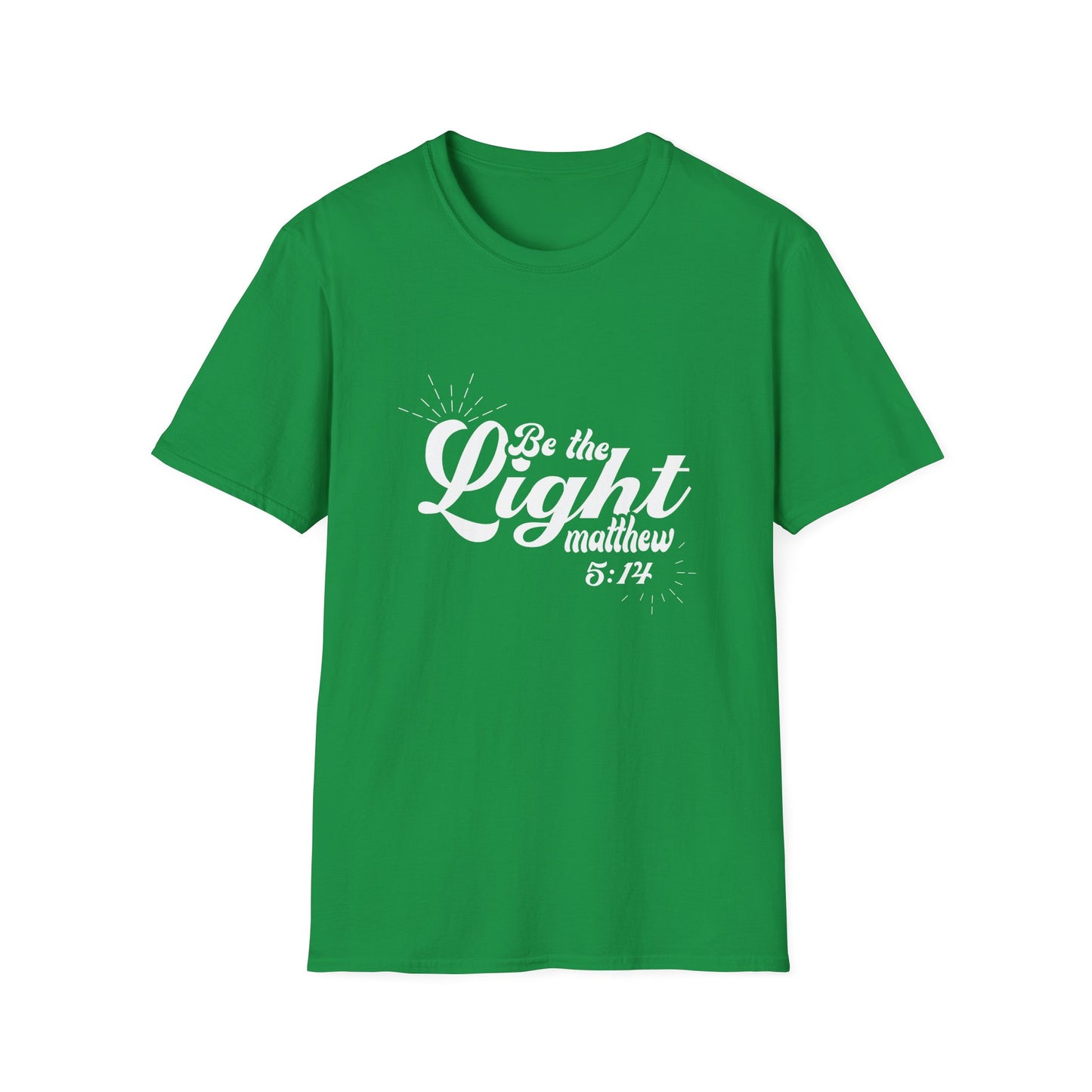 Christian Unisex T-Shirt - Be The Light Verse Design